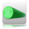 PhysioRoller 15cm Round - Long Green